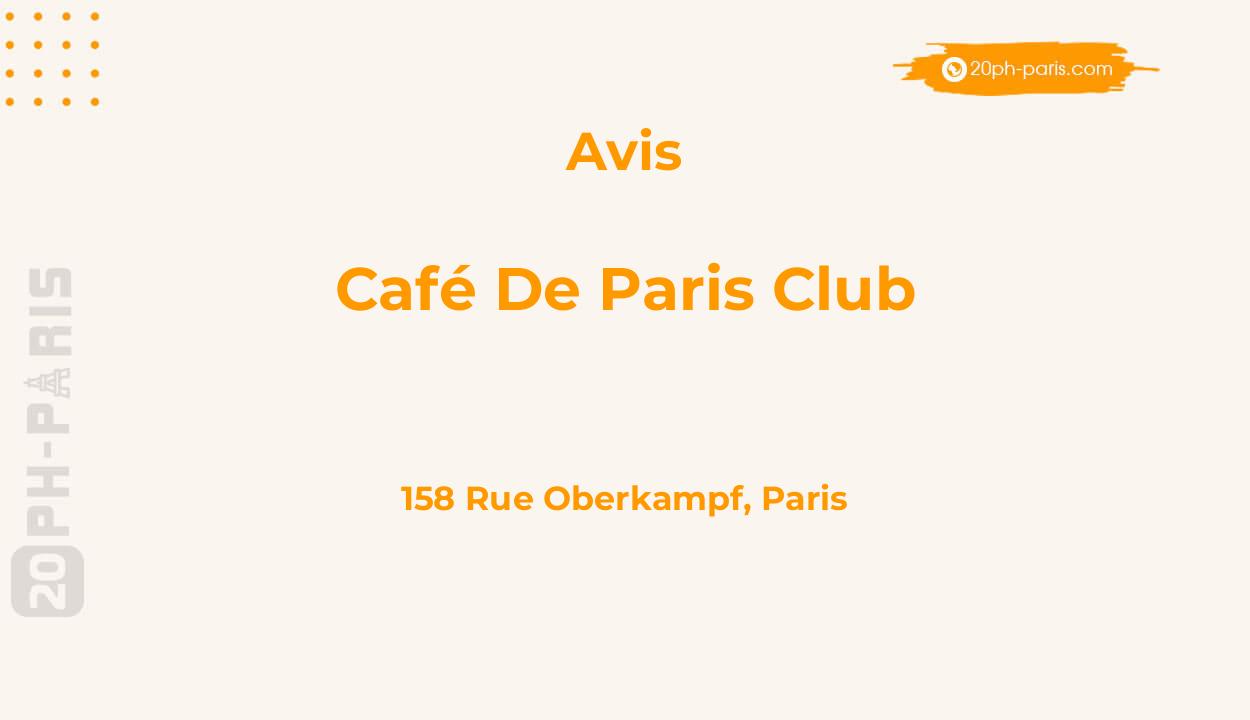 Café de Paris Club