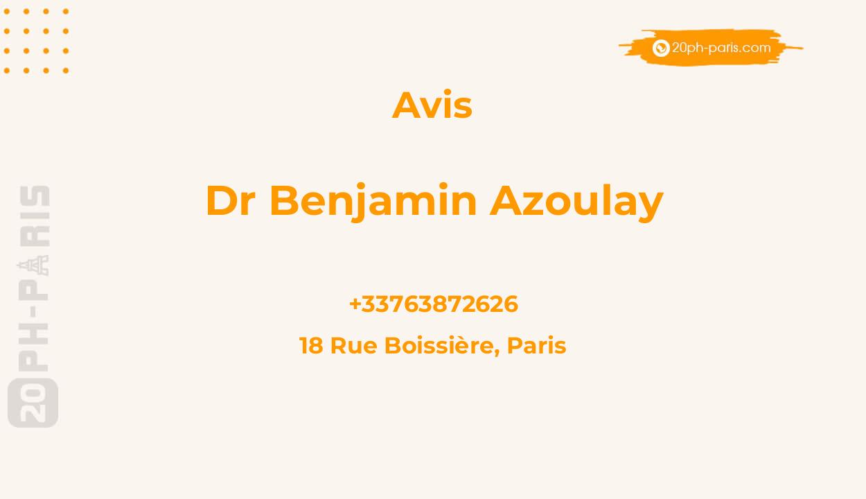 Dr Benjamin Azoulay