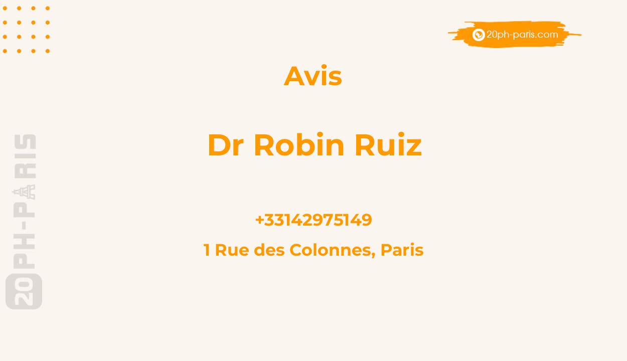 Dr Robin RUIZ