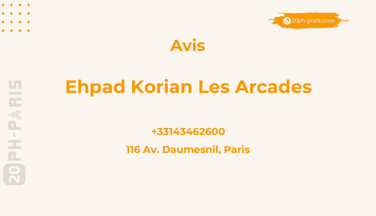 Ehpad Korian Les Arcades