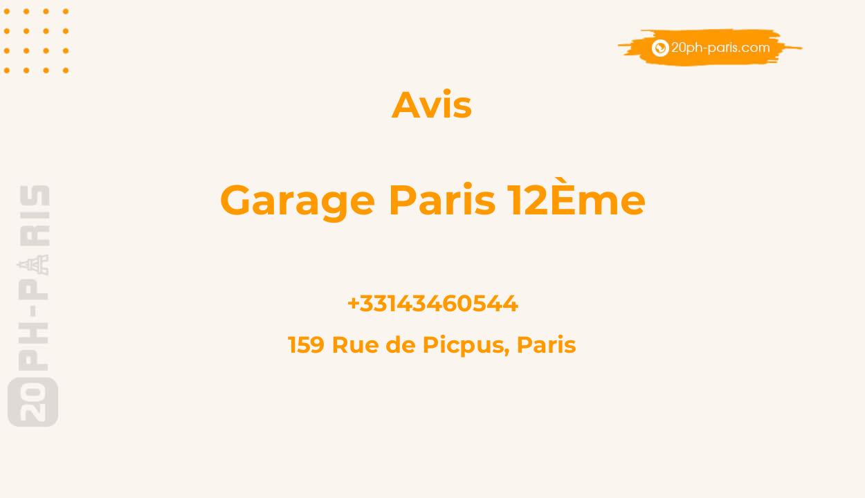 Garage Paris 12ème