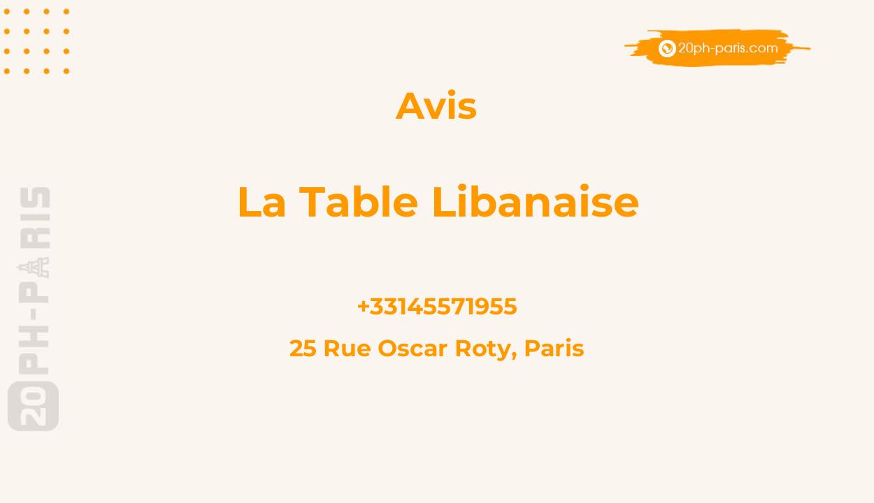 La Table Libanaise