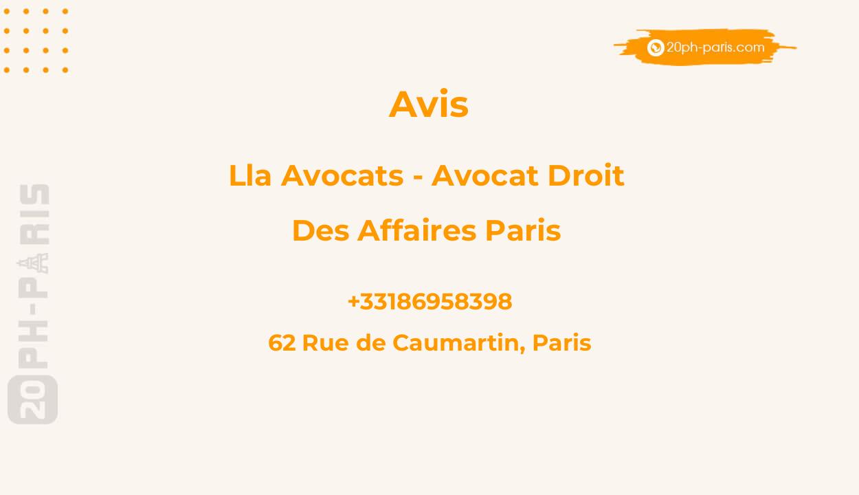 LLA Avocats - Avocat droit des affaires Paris