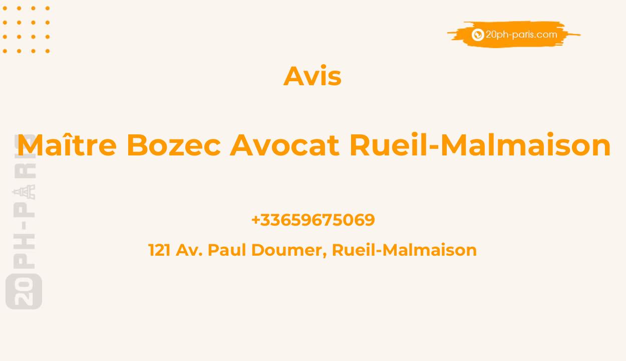Maître BOZEC Avocat Rueil-Malmaison