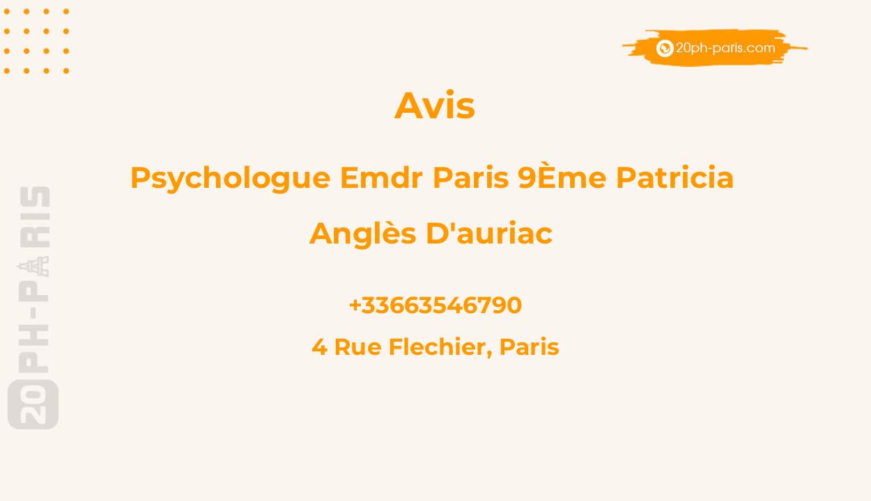 Psychologue EMDR Paris 9ème Patricia Anglès d'Auriac
