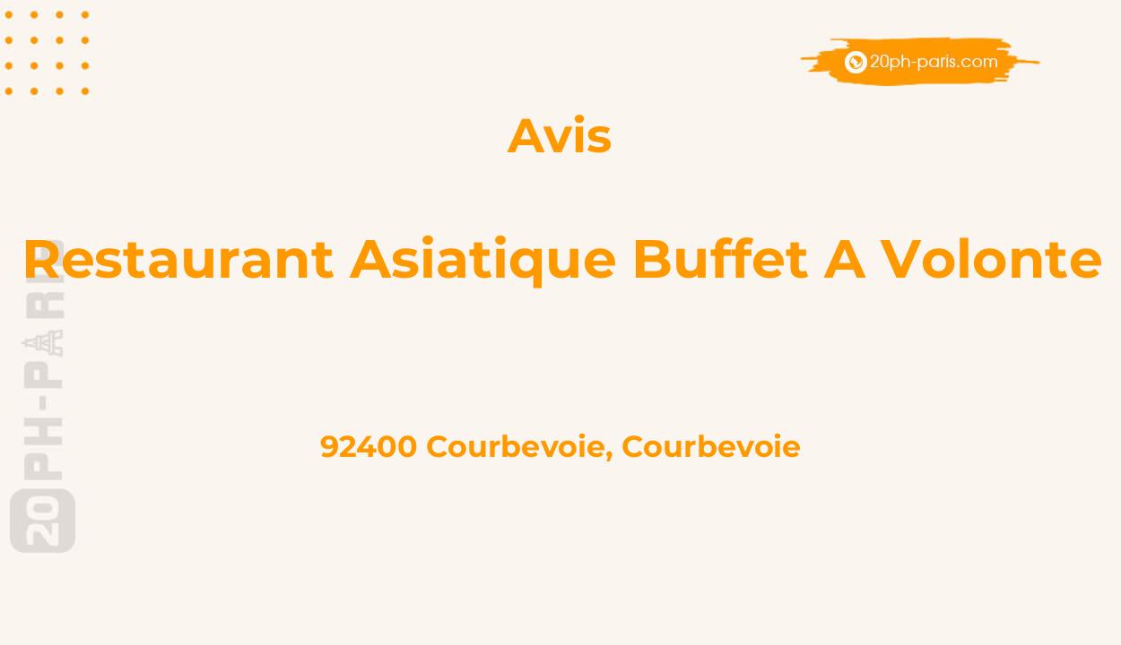 Restaurant Asiatique Buffet A Volonte
