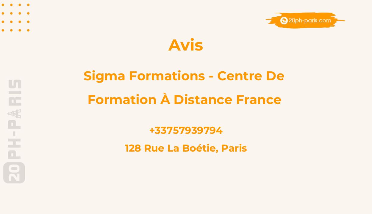 SIGMA FORMATIONS - Centre De Formation à distance France